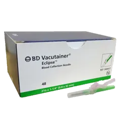 368609  • BD® Vacutainer® Eclipse™ Signal™ Kan Alma İğnesi, 21G×1'', 0,8mm×25mm, InstaFlash™ ile, Tutucusuz, STERİL • 48 adet