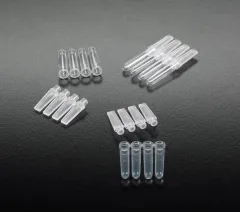 0,1 ml Optik, 4'lü Strip PCR Tüpü, 4'lü strip ve kapağı ile birlikte, Şeffaf