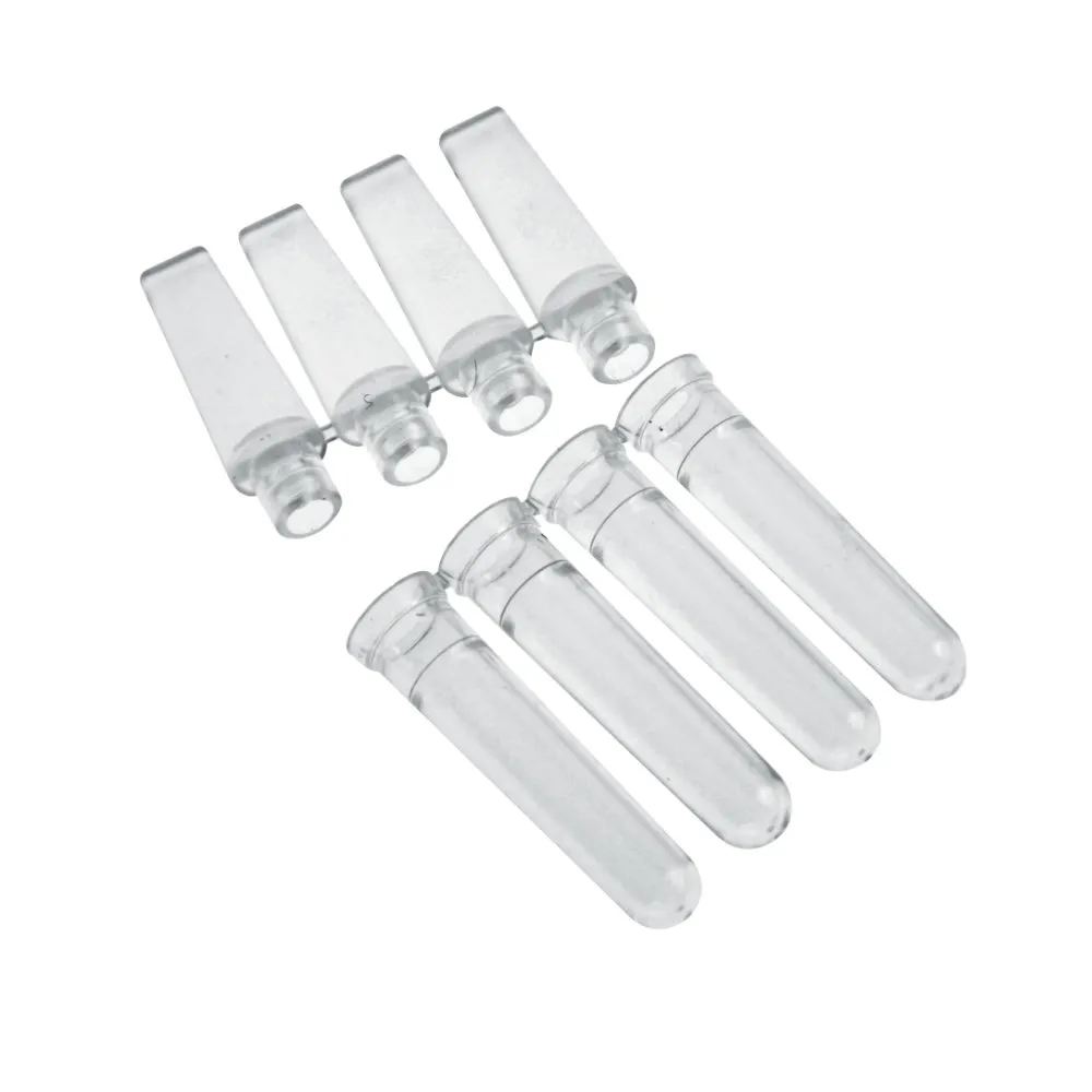 0,1 ml Optik, 4'lü Strip PCR Tüpü, 4'lü strip ve kapağı ile birlikte, Şeffaf