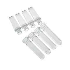 0,1 ml Optik, 4'lü Strip PCR Tüpü, 4'lü strip ve kapağı ile birlikte, Şeffaf