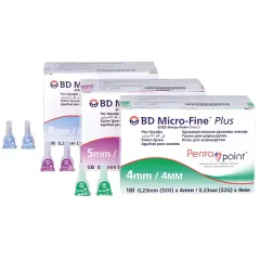 320497 Mikro ince iğneler 4 mm Penta uçlu