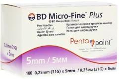 320498 31g 5mm BD Micro-Fine Ultra Pen İğneleri Penta Point